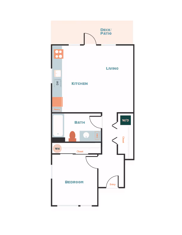 1x1 A1 2-101 floor plan